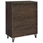 Coaster Brixton 6-Shelf Shoe Storage Cabinet in Smoked Oak and Black, , large
