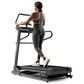Sunny Health & Fitness Premium Ultimate Incline Decline Folding Treadmill in Black and Red, , large