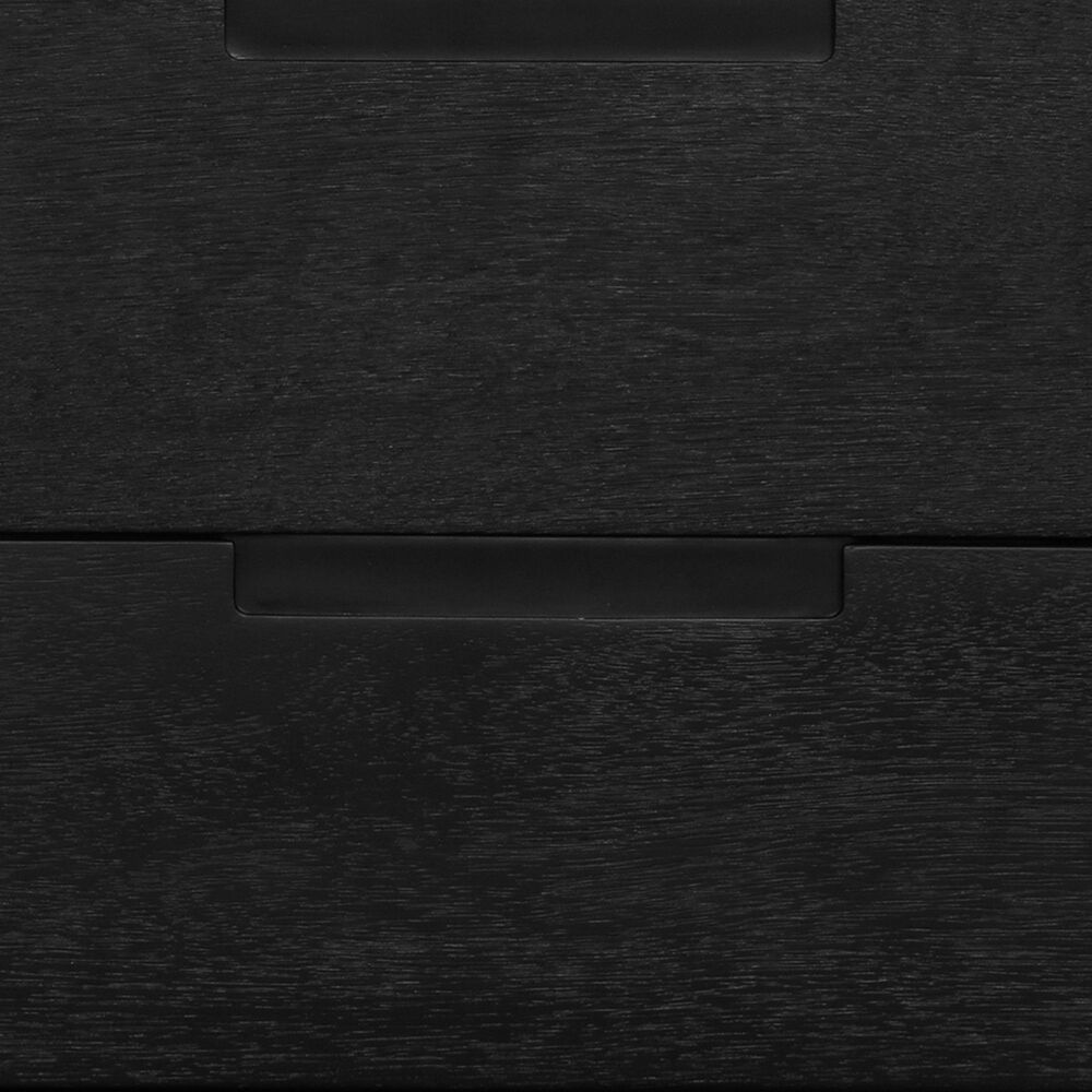 Marquette Interiors Casal 2 Drawer Nightstand in Black Finish, , large
