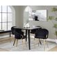 LumiSource Claire Arm Chair with Black Faux Leather Cushion in Gold (Set of 2), , large