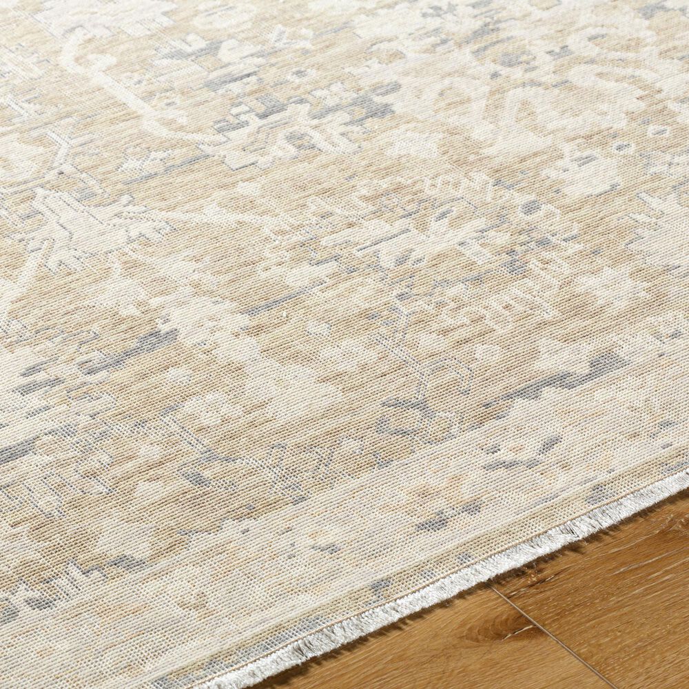 Surya Once Upon a Time Light Brown, Light Gray, Tan, Ivory and Gray 2&#39;11&quot; x 9&#39;10&quot; Runner, , large