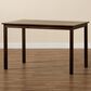 Baxton Studio Andrew Dining Table in Dark Brown - Table Only, , large