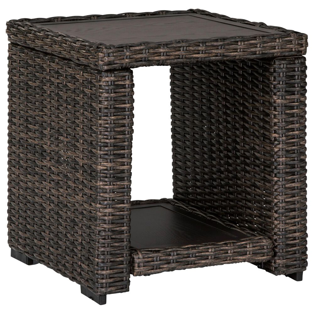 Signature Design by Ashley Grasson Lane Square End Table in Brown, , large