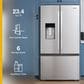 Whirlpool 23 Cu. Ft. Wide French Door Refrigerator with Dual Ice Makers in Fingerprint Resistant Stainless Steel, , large