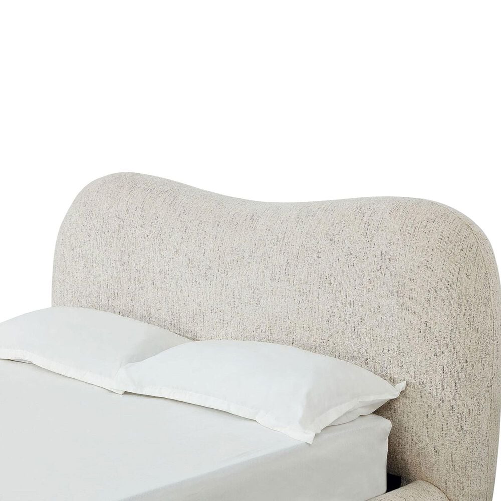 Urban Home Anansi Afra Queen Upholstered Headboard in Chinchilla, , large