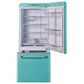 Unique Appliances Classic Retro 18 Cu. Ft Bottom Freezer Refrigerator in Ocean Mist Turquoise, , large