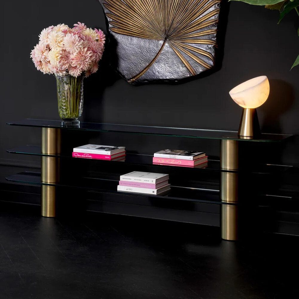 EICHHOLTZ Lunden Console Table in Brushed Brass, , large