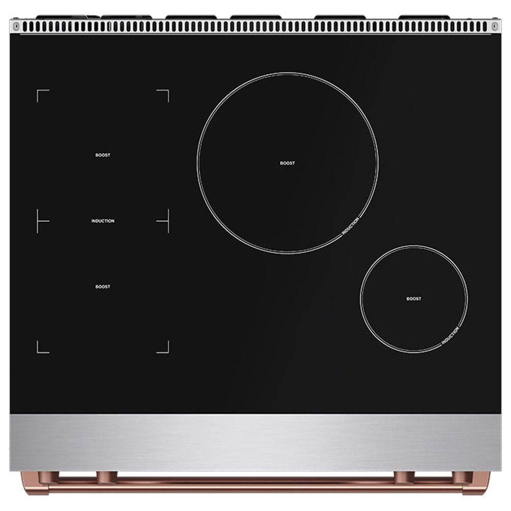 Thor Kitchen Gordon Ramsay 4.8 Cu. Ft. Professional Induction Range with Rose Gold Handle Kit in Stainless Steel, , large