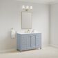 37B Claudine 48" Single Bathroom Vanity in Soft Blue with Glossy White Composite Stone Top and Backsplash, , large