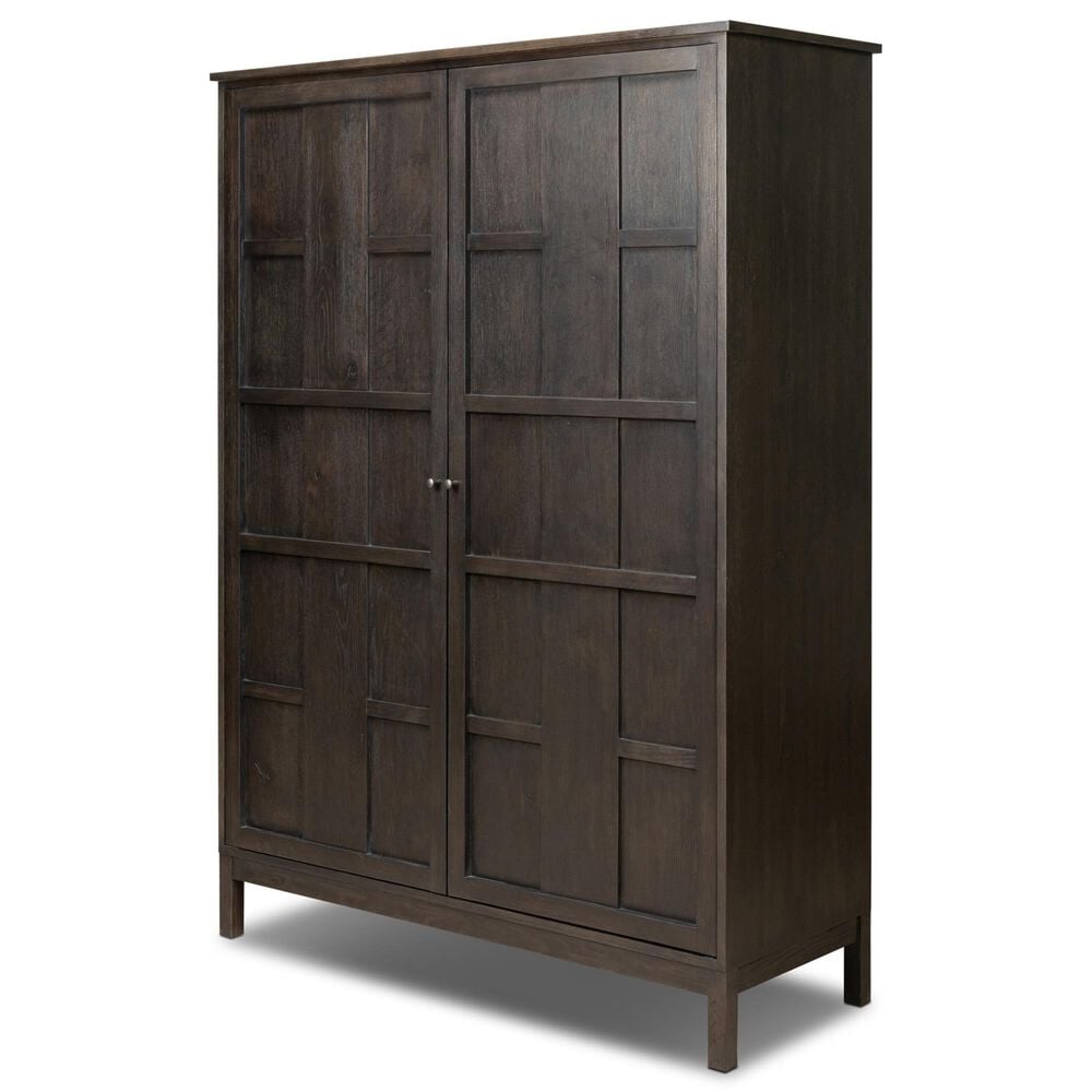 Four Hands Alessio 73" Cabinet in Smoked Black, , large
