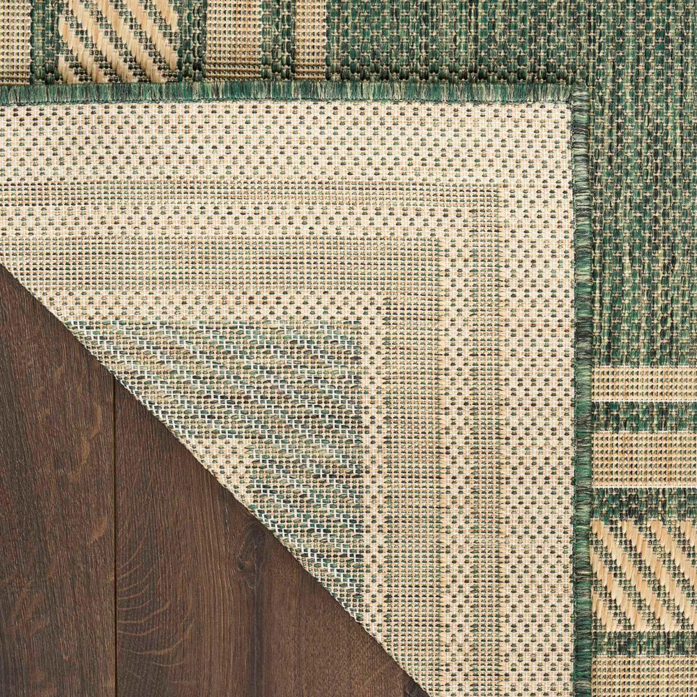 Nourison Horizon HOZ03 Green 4' x 6' Indoor/Outdoor Area Rug, , large