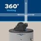 GE Appliances RealMAX Choice 50-Gallon Tall Natural Gas Power Vent Low-NOx Water Heater in Gray, , large