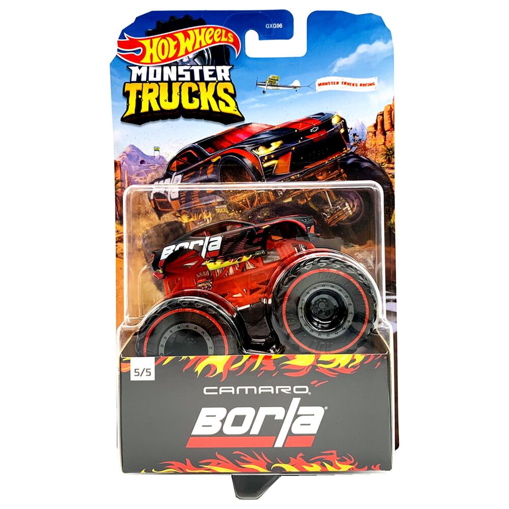 Hot Wheels Monster Trucks Borla Camaro Diecast Car, , large