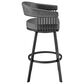 Blue River Chelsea 30" Swivel Barstool with Vintage Gray Cushion in Matte Black, , large