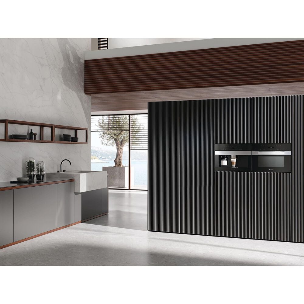 Miele PureLine 24&quot; Compact Speed Smart Single Electric Wall Oven with Convection in Stainless Steel, , large