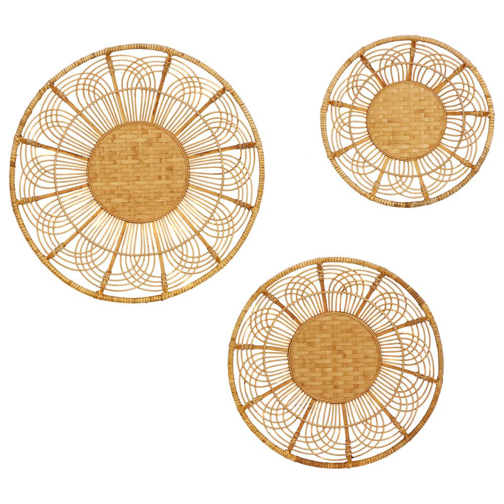Maple and Jade 24" x 24" Wall Decor in Light Brown (Set of 3), , large