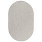 Nourison Courtyard Ivory and Silver 5" x 8" Oval Indoor/Outdoor Area Rug, , large