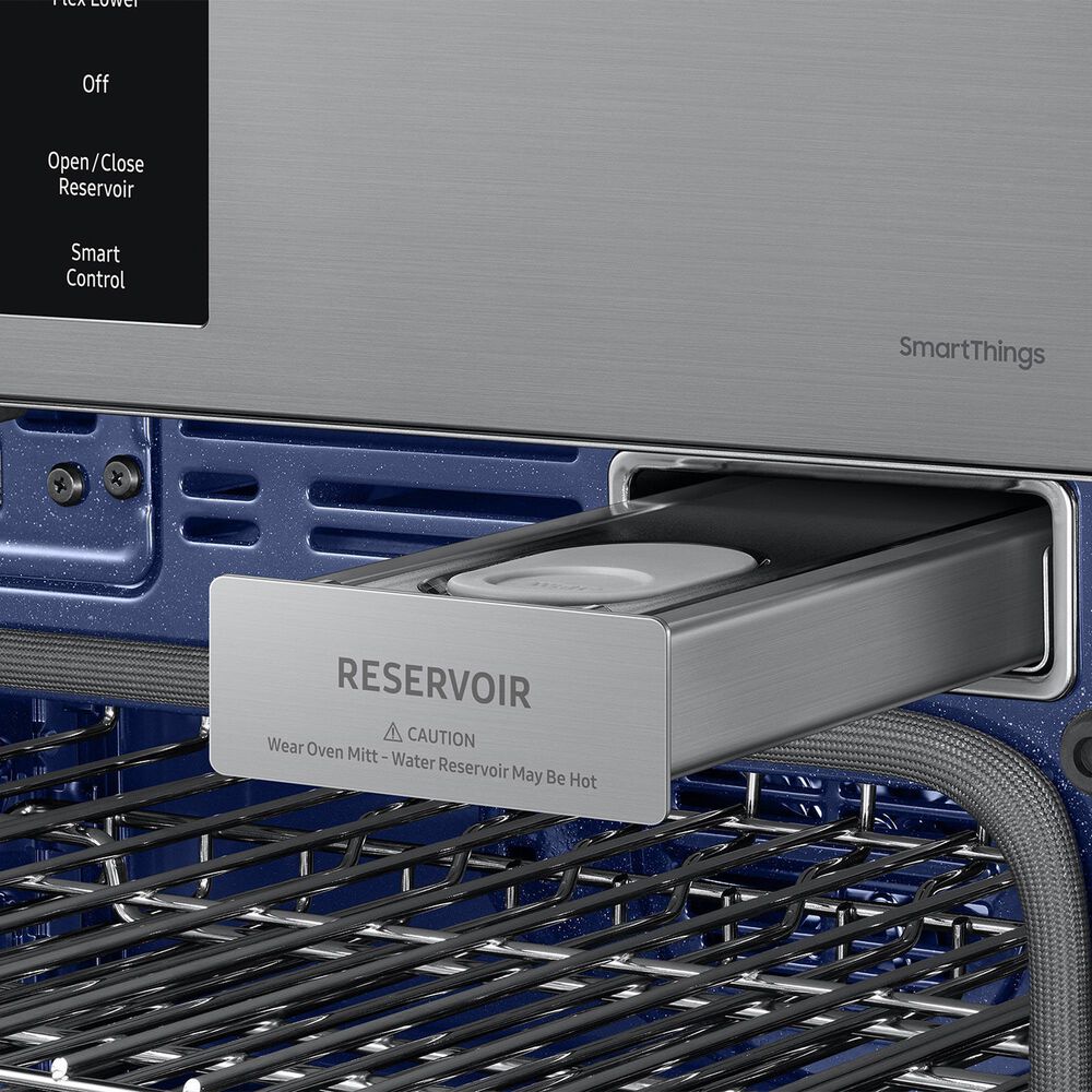 Samsung Bespoke 2-Piece Kitchen Package with Stainless Steel Bespoke 30" Single Wall Oven and Black 30" Induction Cooktop, , large