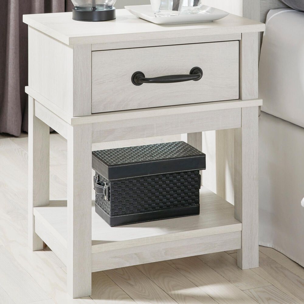 Ashley Dorrinson 1-Drawer Nightstand in White, , large