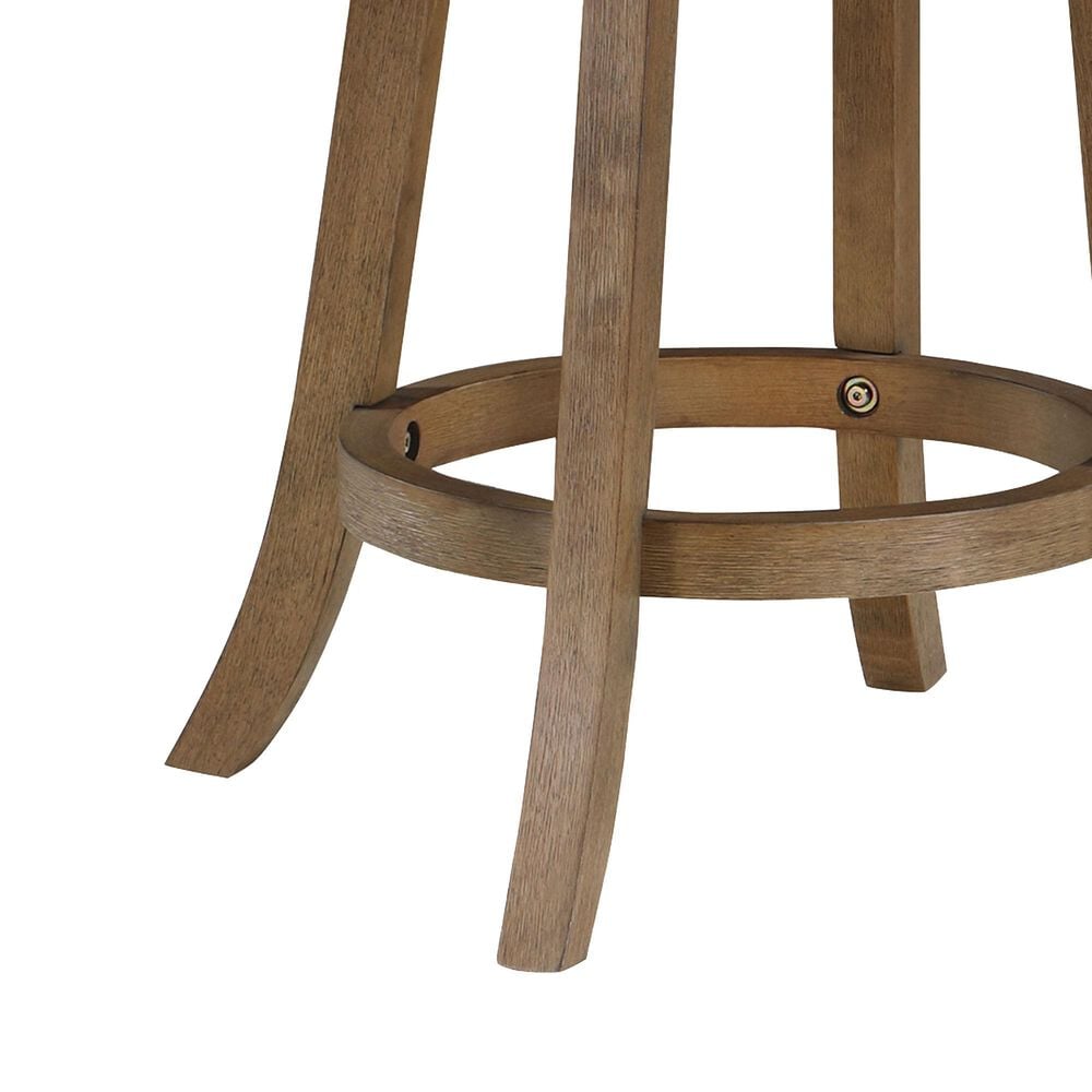 Office Star Products Miller Swivel Counter Stool with Dove Cushion Seat in Medium Oak, , large