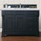 James Martin Vanities Brookfield 48" Single Bathroom Vanity in Antique Black with 3 cm Carrara White Marble Top and Rectangle Sink, , large