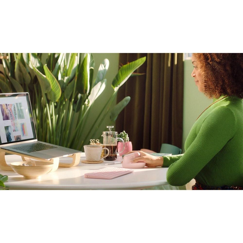 Logitech Ergonomic Lift Vertical Wireless Mouse in Rose, , large