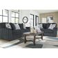 Ashley Midnight-Madness Stationary Loveseat in Gunmetal, , large