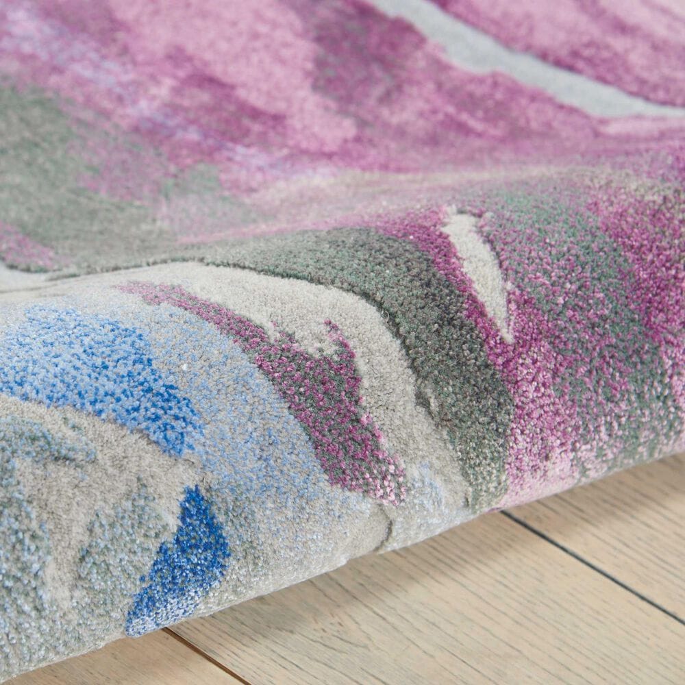 Nourison Prismatic PRS11 7&#39;9&quot; x 9&#39;9&quot; Silver, Purple and Blue Area Rug, , large