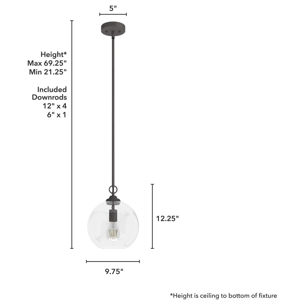 Hunter High Oaks 1-Light Pendant in Noble Bronze, , large
