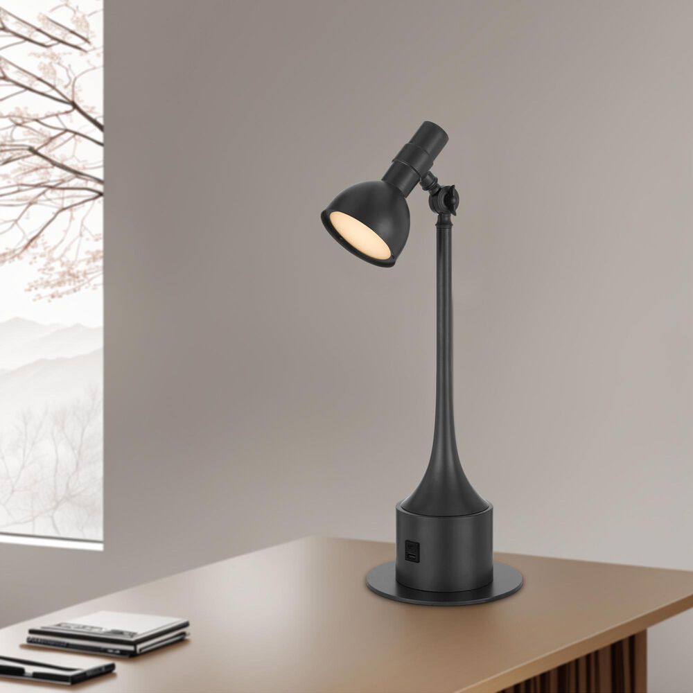Cal Lighting Allanson Desk Lamp in Charcoal Grey, , large