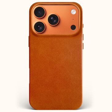 Bluebonnet Cases The Minimalist Full-Grain Leather iPhone 17 Pro MagSafe Case - Saddle Tan, , large