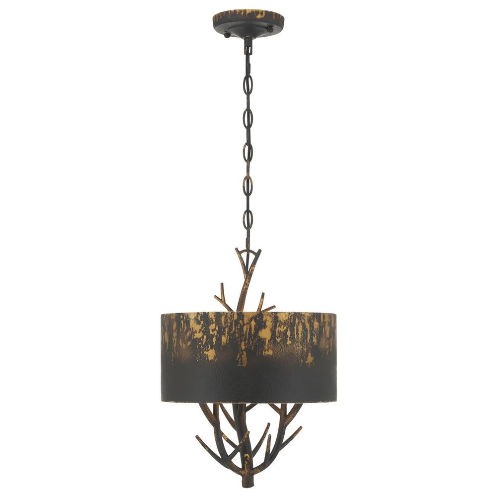 Golden Lighting Arboreal 3-Light Pendant in Antique Black, , large