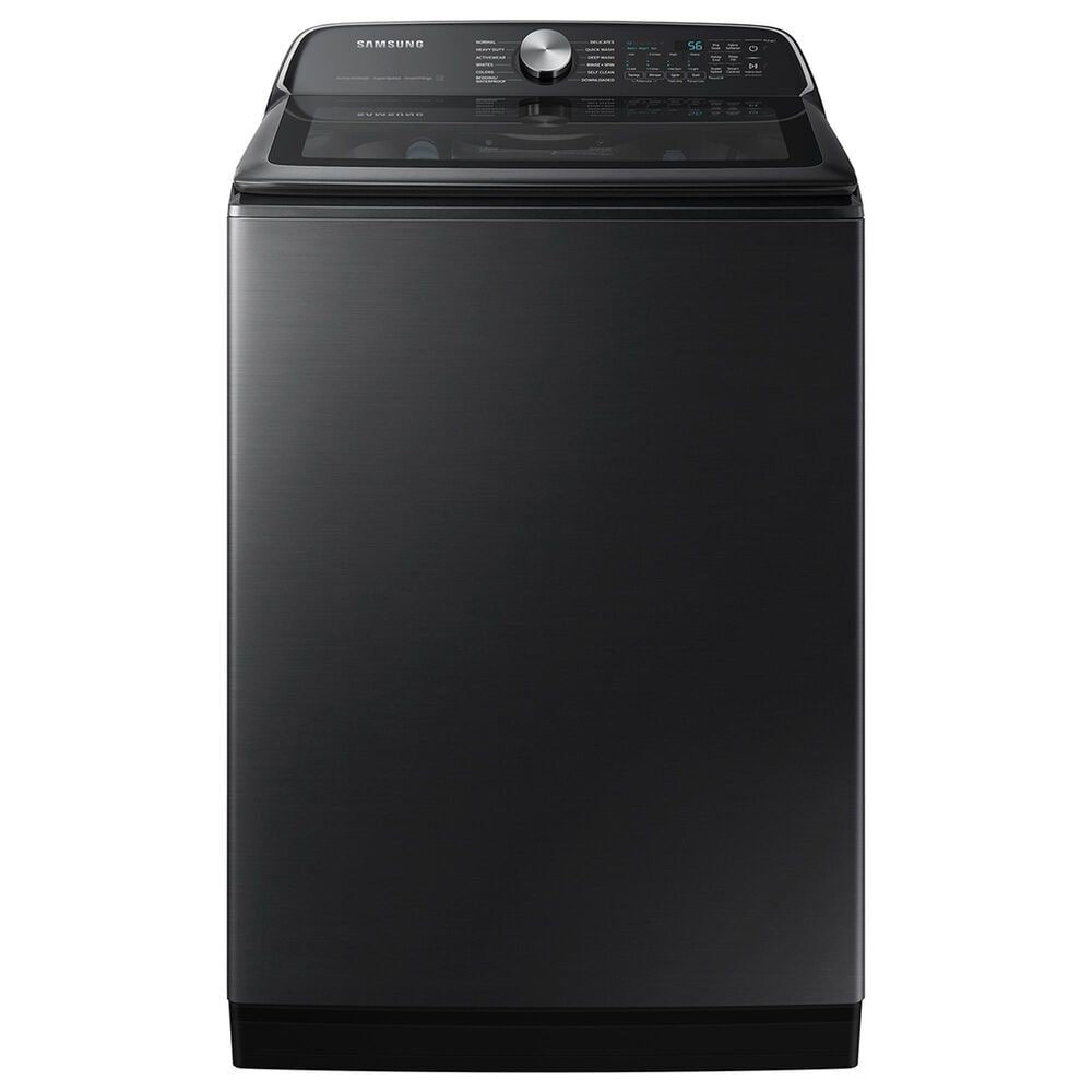 Samsung 5.4 cu. ft. Extra-Large Capacity Smart Top Load Washer with ActiveWave Agitator and Super Speed Wash in Brushed Black, , large