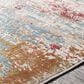 Surya Solar 12" x 15" Orange, Saffron, Red, Sky Blue, White, Gray and Charcoal Area Rug, , large