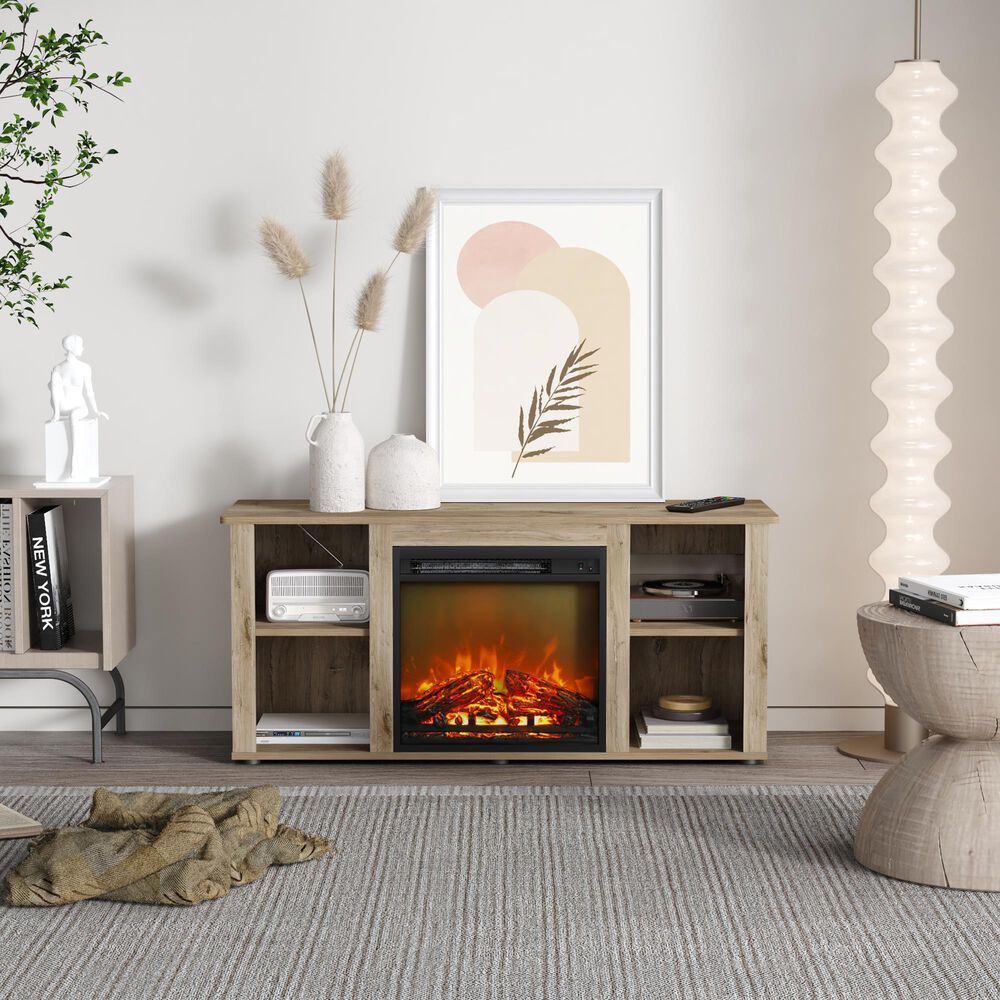 Noviland 47&quot; Fireplace TV Stand in Flagstaff Oak, , large