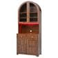 HOMLUX 75" Arched Kitchen Pantry Cabinet with LED Light in Walnut, , large