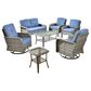 HOMLUX 7-Piece Patio Conversation Set in Denim Blue, , large