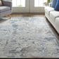 Feizy Laina 4" x 6" Blue and Ivory Area Rug, , large