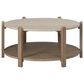 Sterling Timber Trilogy Stone Top Cocktail Table in Rich Toffee and Cream, , large