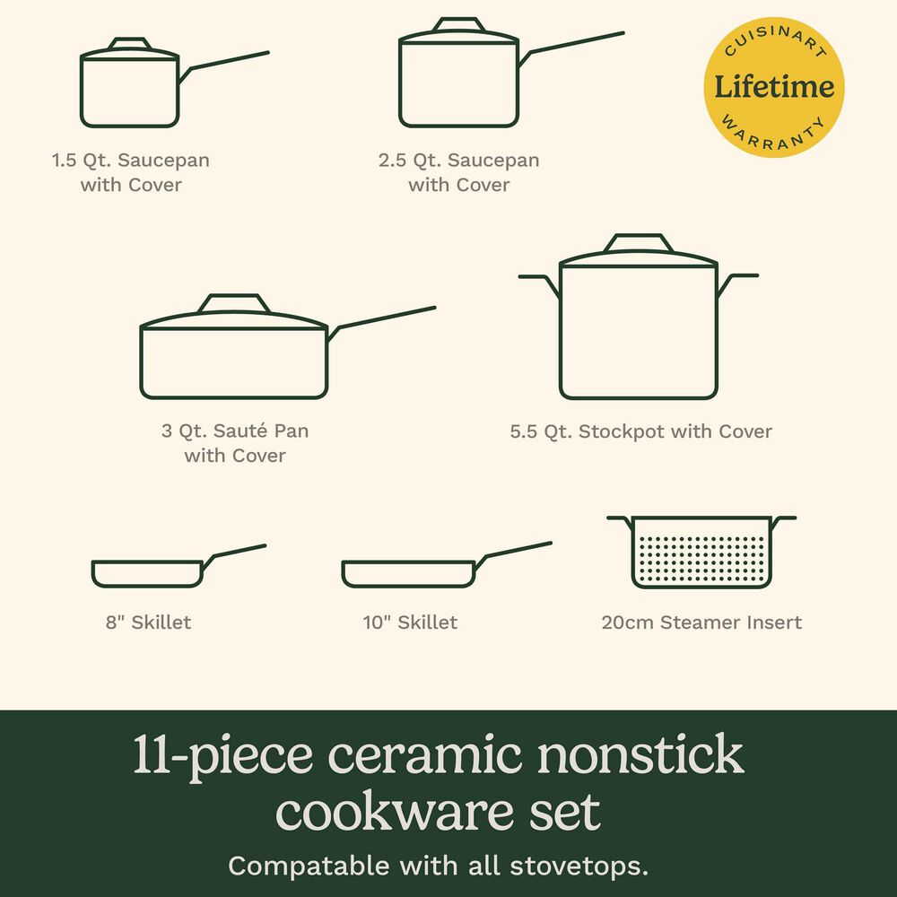 Deal Partners, Inc 11-Piece Non-Stick Cookware Set in Black, , large