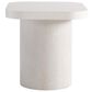 Bernhardt Ellison Side Table in Sandblasted White and Adobe, , large