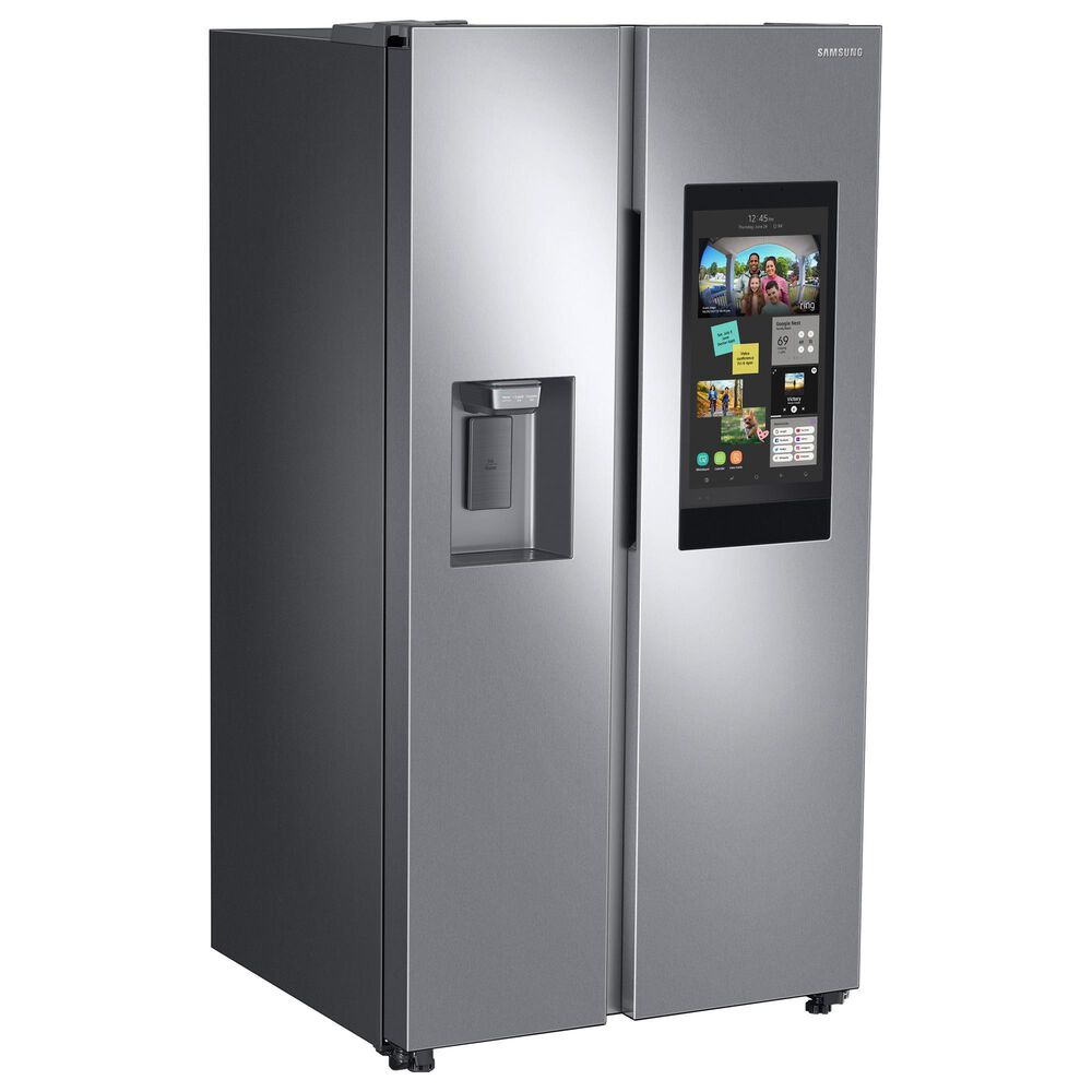 Samsung 27.4-cu ft Side-by-Side Refrigerator with Ice Maker (Fingerprint  Resistant Stainless Steel) in the Side-by-Side Refrigerators department at