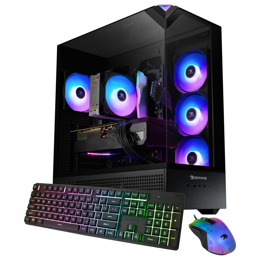 iBUYPOWER Element 9 Gaming Desktop PC | Intel Core Ultra 5 225F - 16GB RAM - NVIDIA GeForce RTX 5060Ti Graphics - 1TB SSD in Black, , large