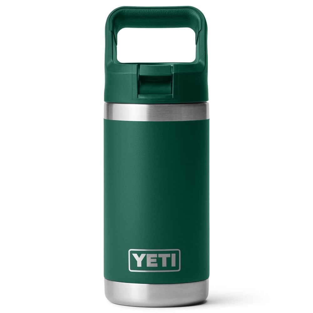 YETI Rambler Jr 12 Oz Kids Water Bottle with Straw Cap in Black Forest Green, , large