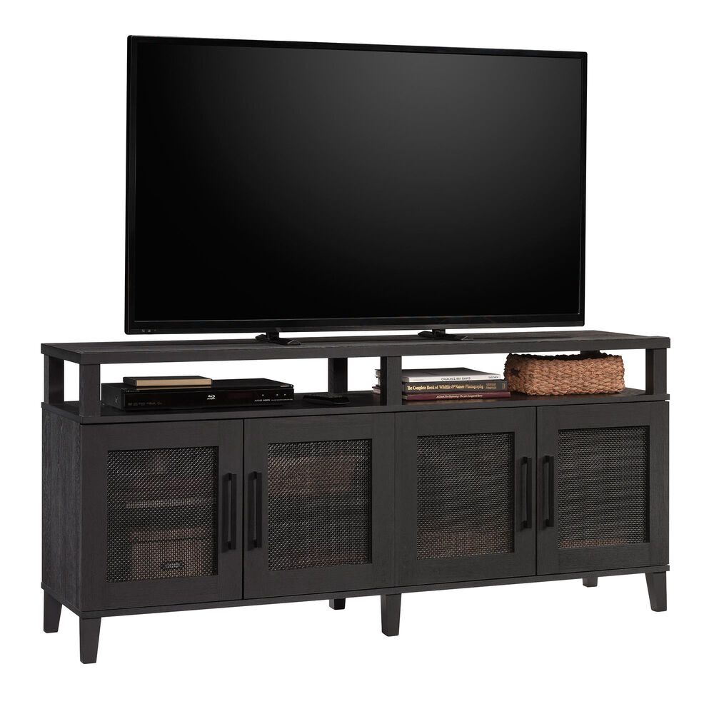 Sauder Tiffin Line 62" TV Stand in Raven Oak, , large