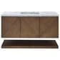 James Martin Vanities Marcello 48" Single Bathroom Vanity in Chestnut with 3 cm Carrara White Marble Top and Rectangular Sink, , large