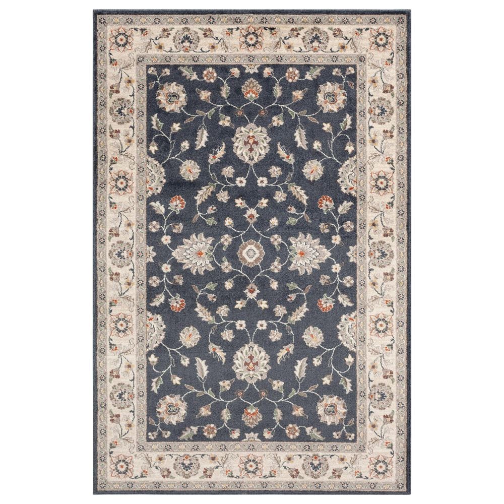 Central Oriental Minerva Maneli 7"10" x 9"10" Vintage Blue and Alabaster Area Rug, , large