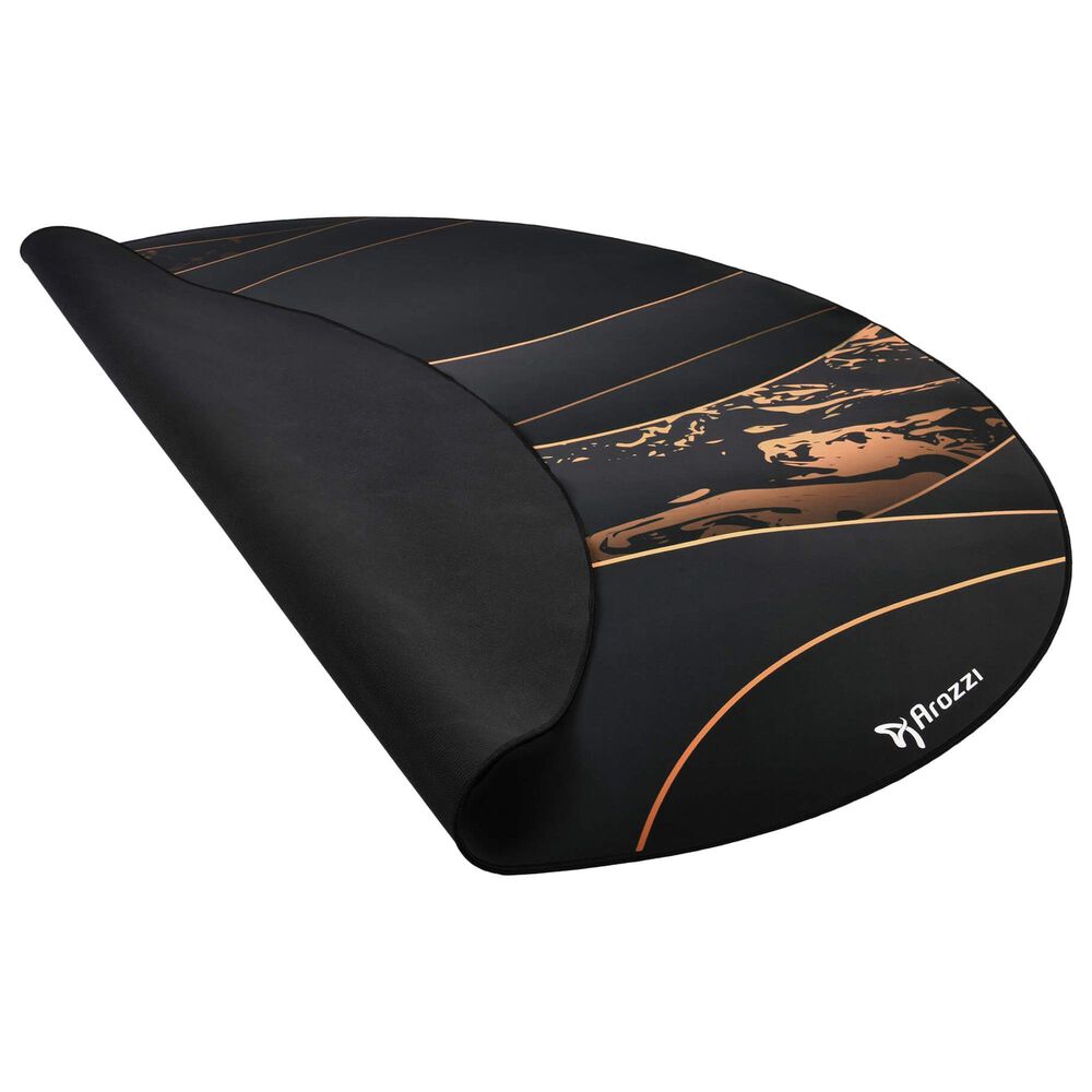 Arozzi Zona Microfiber Noise Dampening and Scratch Protection Anti-Slip Chair Mat in Black Gold, , large