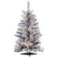 The Gerson Company 3" Flocked Colorado Spruce with Clear Lights in Green, , large