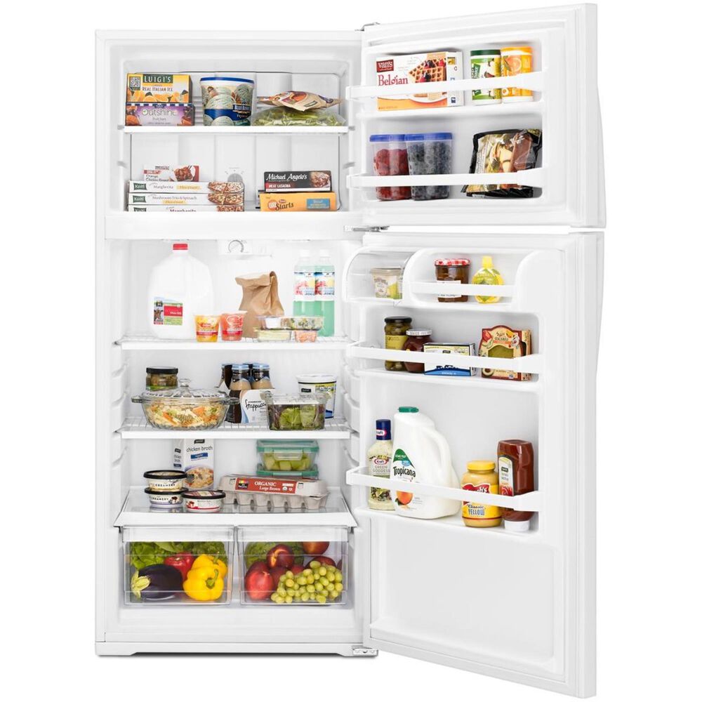 Whirlpool 14 Cu. Ft. 28&quot; Top Freezer Refrigerator in White, , large